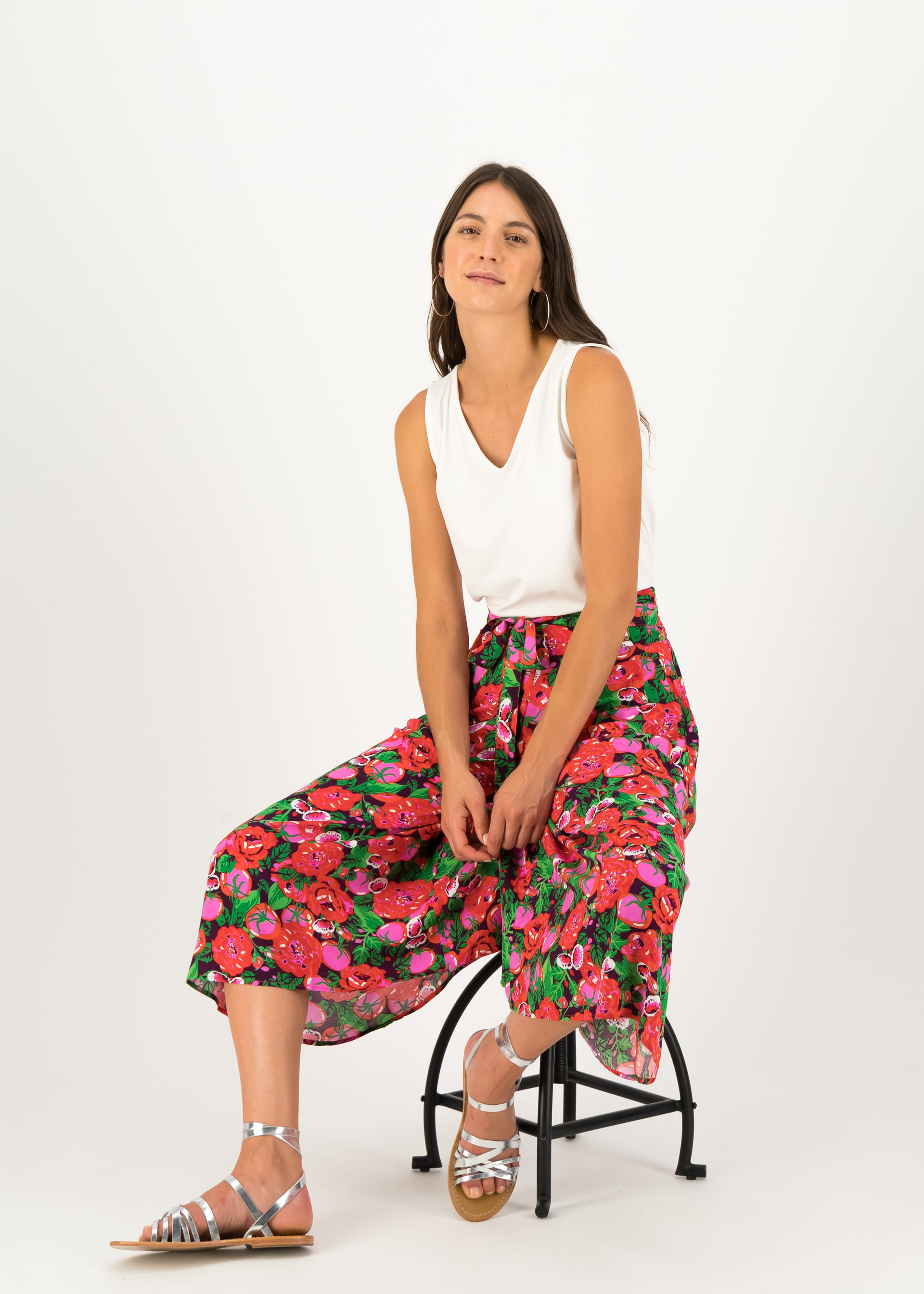 Summer Pants flotte culottes, hot house, Trousers, Purple