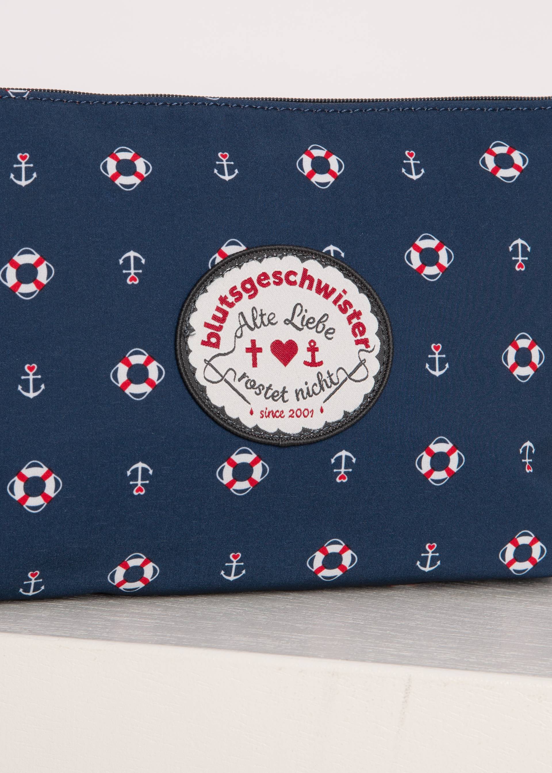 Kosmetiktasche sweethearts washbag, anchor hope love, Accessoires, Blau