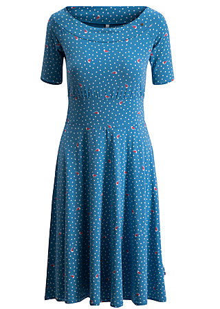 Jerseykleid roswitas dolcevita, fly over forest, Kleider, Blau