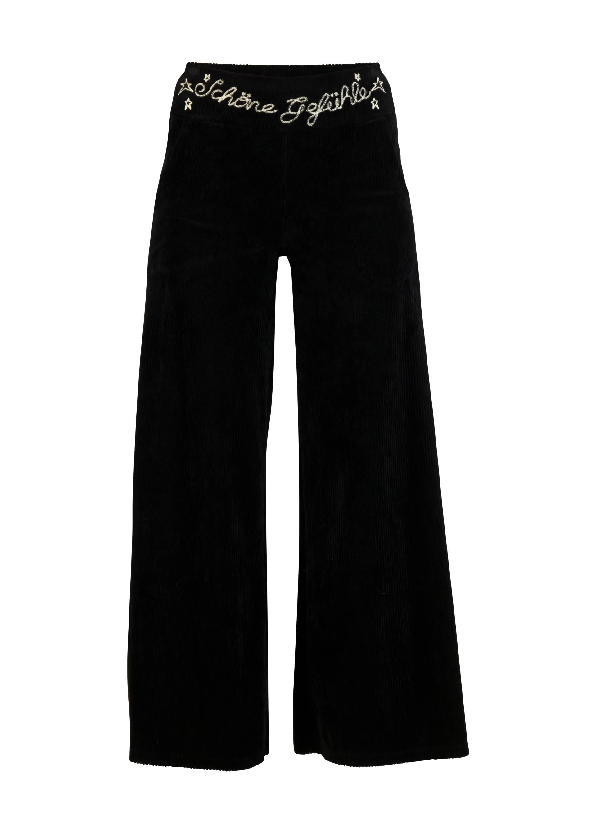 Corduroy Pants Jolly Marleen, schöne gefühle, schönes herz, Trousers, Black