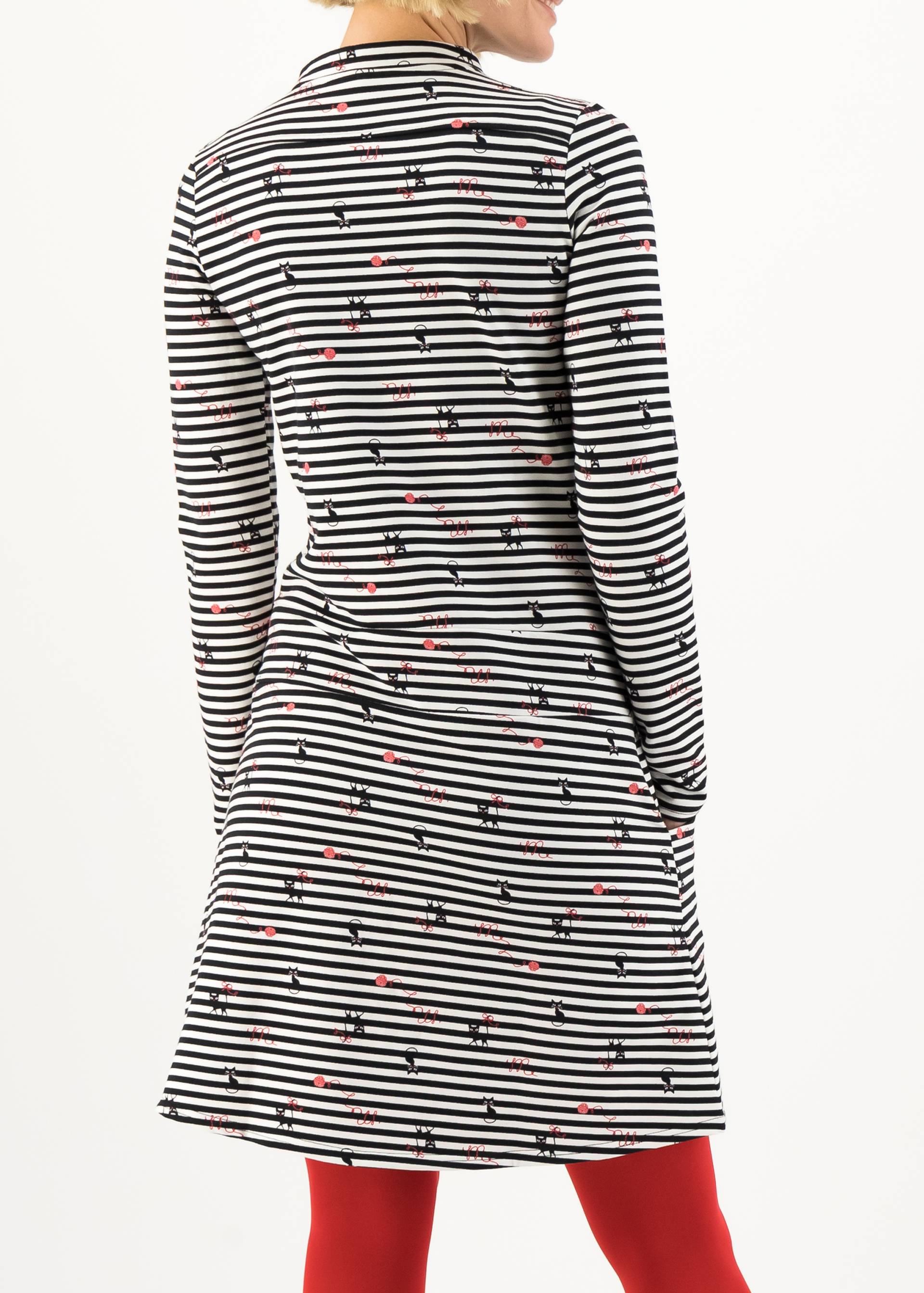 Sweatkleid pollys power, spin the stripes, Kleider, Schwarz