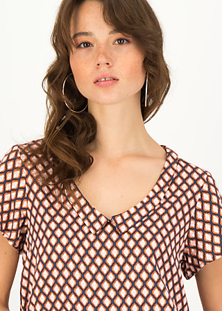 Short sleeve blouse feed the birds, om shanti, Blouses & Tunics, Blue