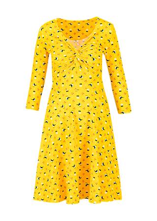 Summer Dress hot knot  3/4 arm, cherry picknick, Dresses, Yellow