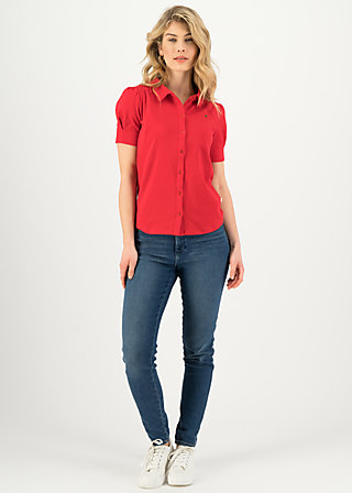 Shirt logo blouse, strong red, Tops, Red