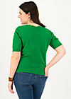 Knitted Jumper logo pully roundneck 1/2 arm, green patina, Knitted Jumpers & Cardigans, Green