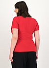 T-Shirt logo shortsleeve feminin, strong red, Tops, Red