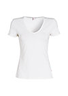 logo shortsleeve v-shirt, fresh white, Shirts, Weiß