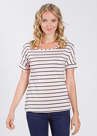 logo tshirt grown-on sleeves, rose stripes, Shirts, Pink