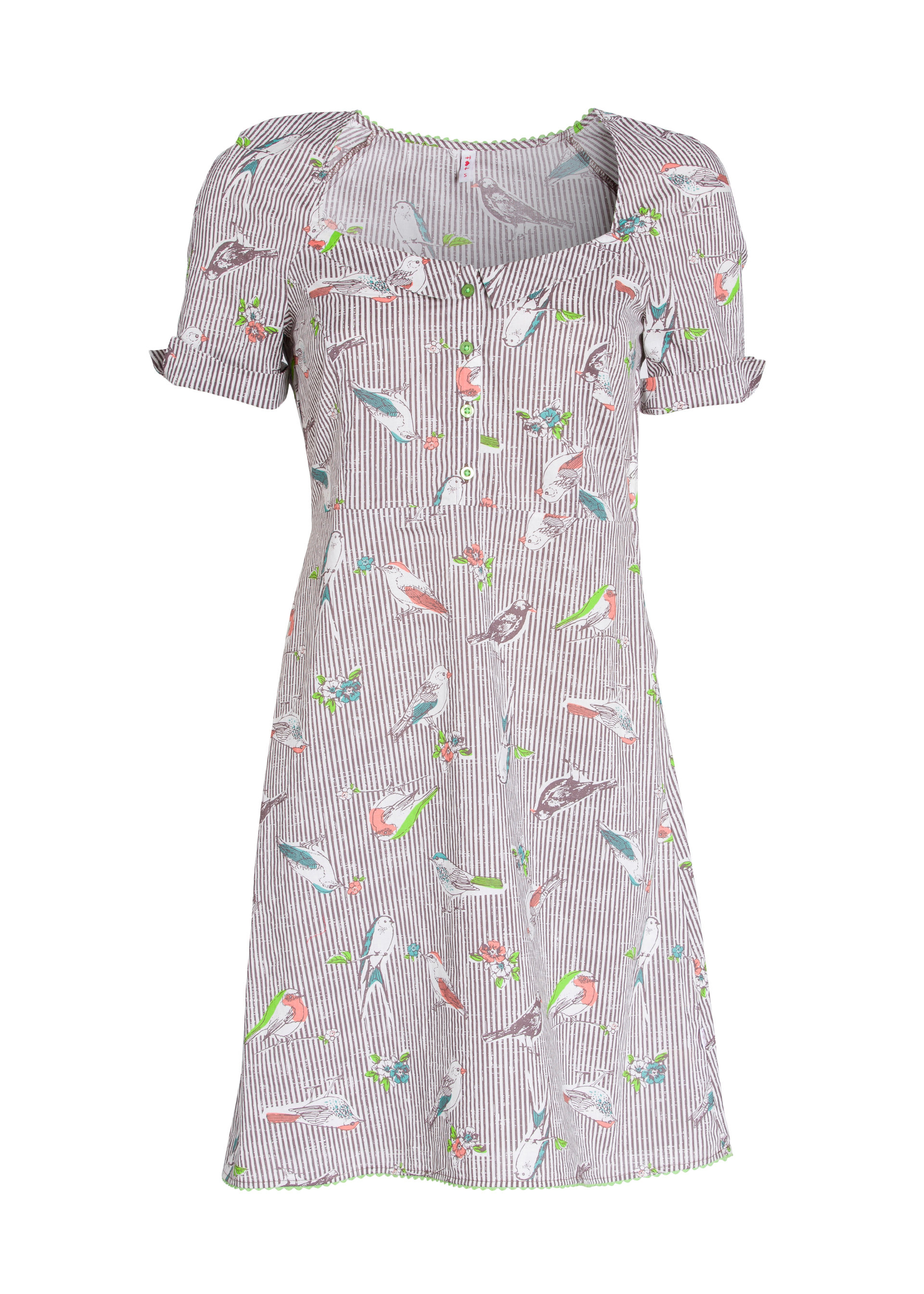 Sommerkleid S&auml;h dein Gl&uuml;ck, singing bird sing, Blusen & Tuniken, Braun