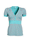 village people v neck, berry dots, Shirts, Turquoise