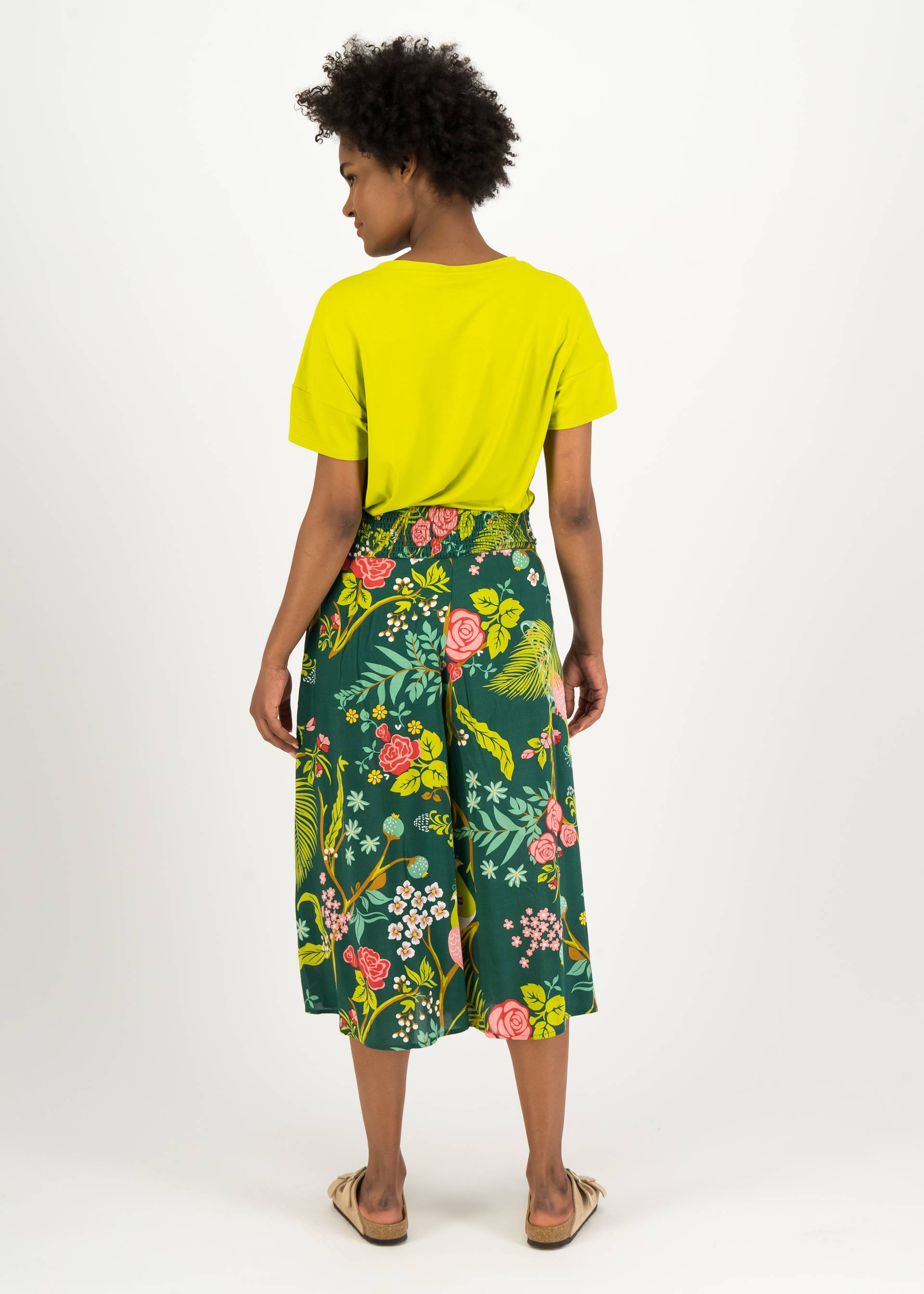 Culottes Flotte Culottes, peacock garden, Trousers, Green