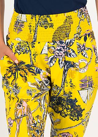 Sommerhose Madame Chouchou, royal &agrave; bord, Hosen, Gelb