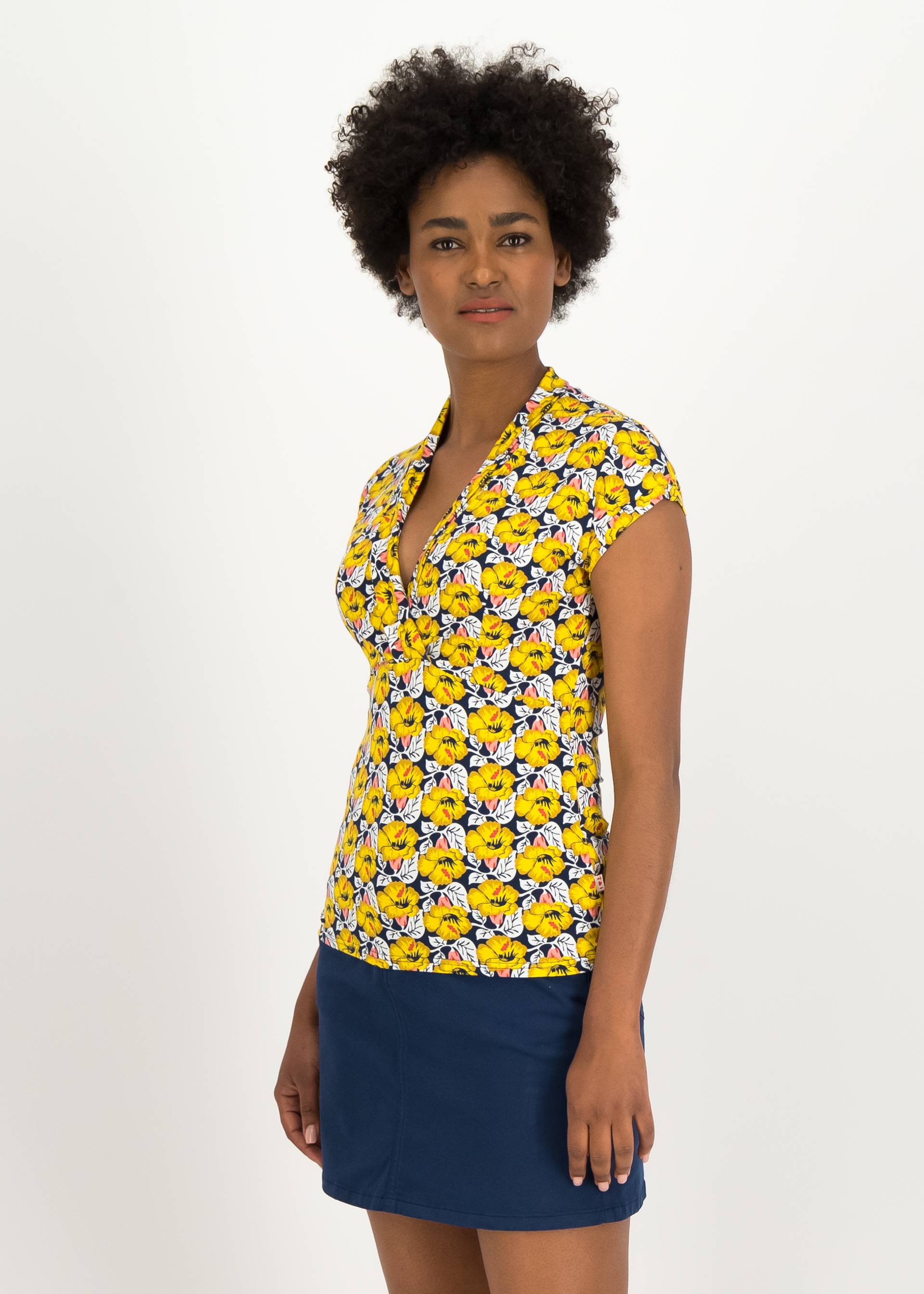 Shirt Mon Cher Cache-Cœur, terrasse fleurie, Shirts, Blau