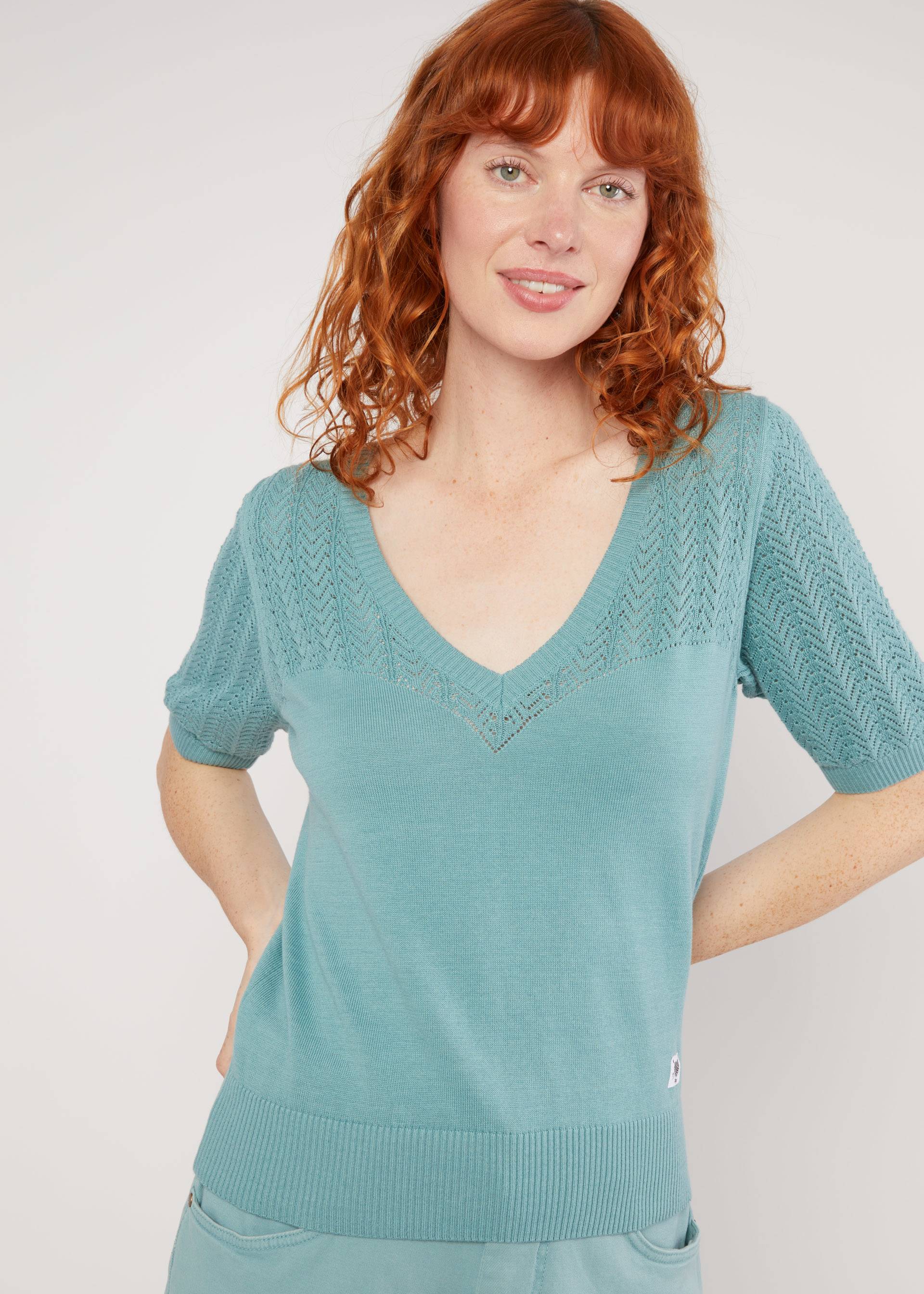 Knitted Jumper Pretty Preppy, traditional light blue knit, Knitted Jumpers & Cardigans, Blue