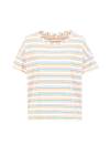 T-Shirt The Generous One, petite rainbow stripes, Shirts, White