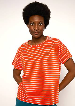 T-Shirt The Generous One, delightful stripes, Tops, Orange