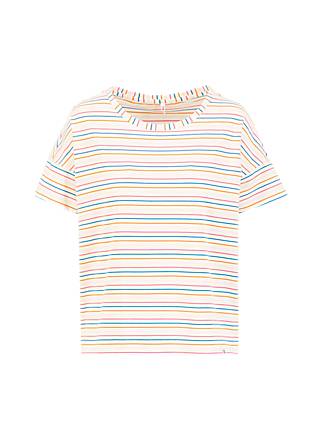 T-Shirt The Generous One, petite rainbow stripes, Shirts, Weiß