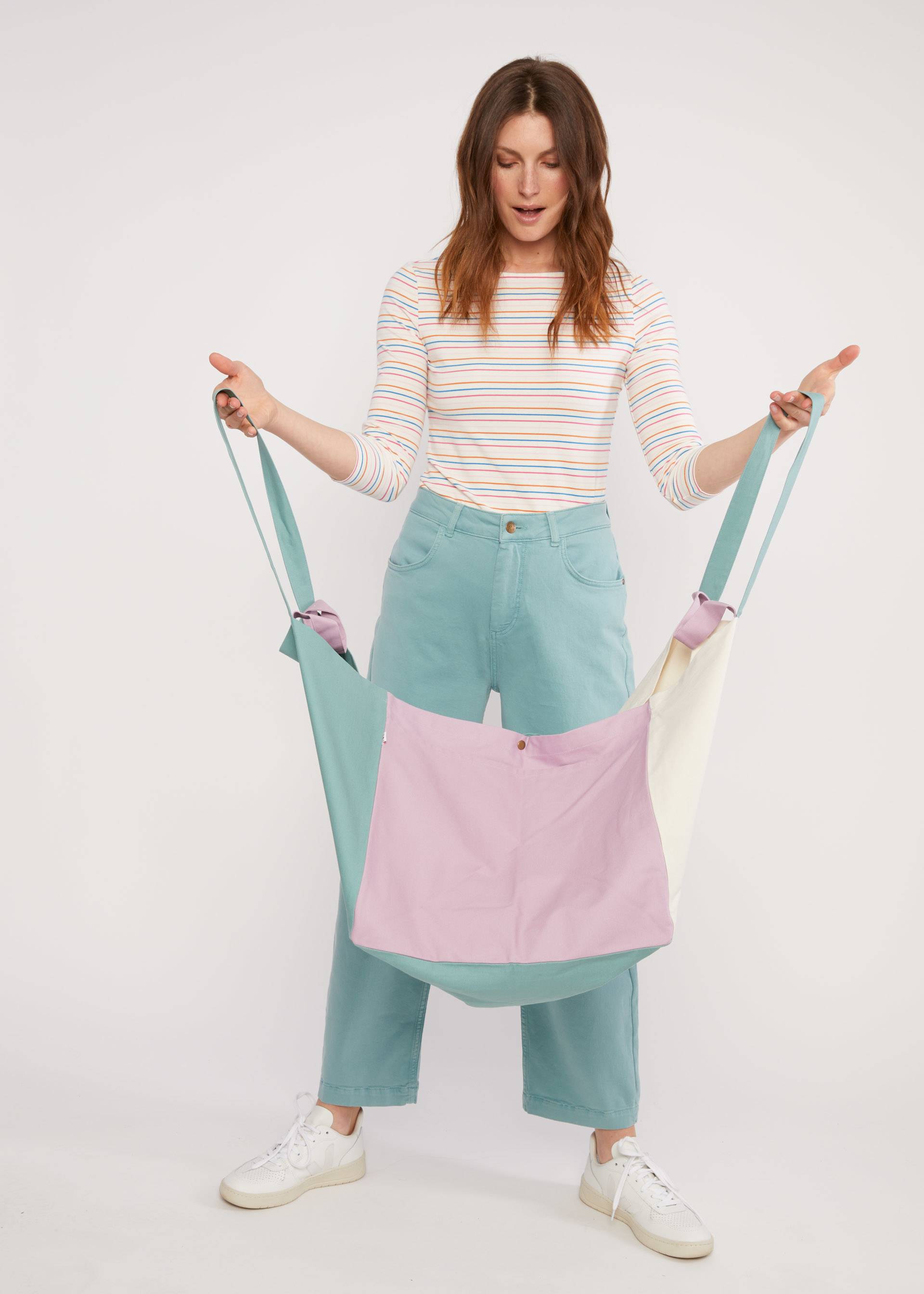 Shopper Think Big Everyday, patchwork family, Accessoires, Lila