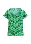 Summer blouse Feed the Birds, lively cute flower, Blouses & Tunics, Green