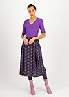 Midi Skirt So Bardot, braided flower, Skirts, Purple