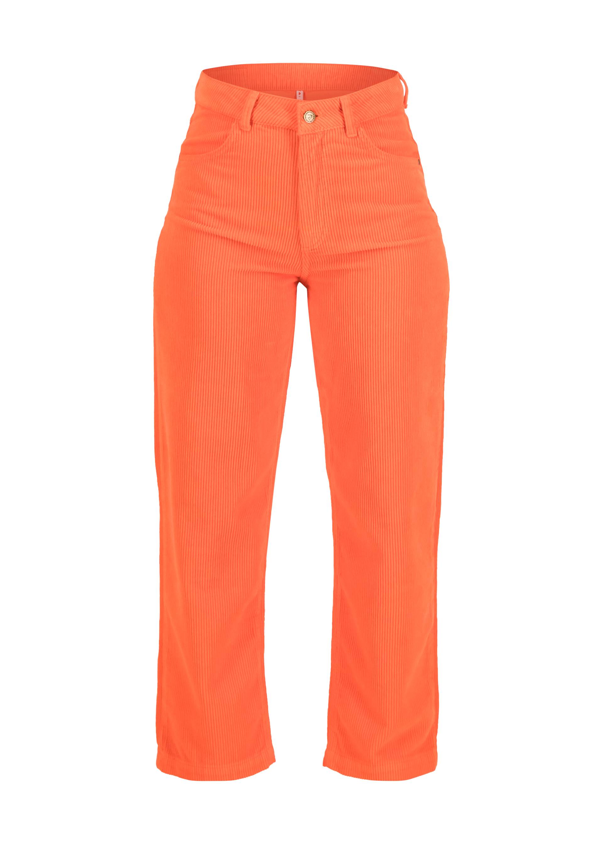 Corduroy Pants High Waist Olotte, rusty rose, Trousers, Orange