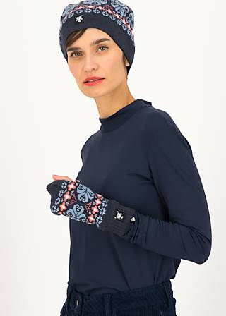 Handwarmers Hand on Heart, onshore blue knit, Accessoires, Blue