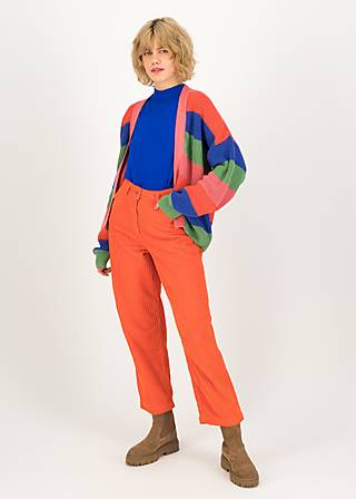 Cardigan Highway to my Heart Rainbow, royal colourful stripes, Knitted Jumpers & Cardigans, Green