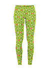 Cotton Leggings a walk in the park, flowery willow, Trousers, Green