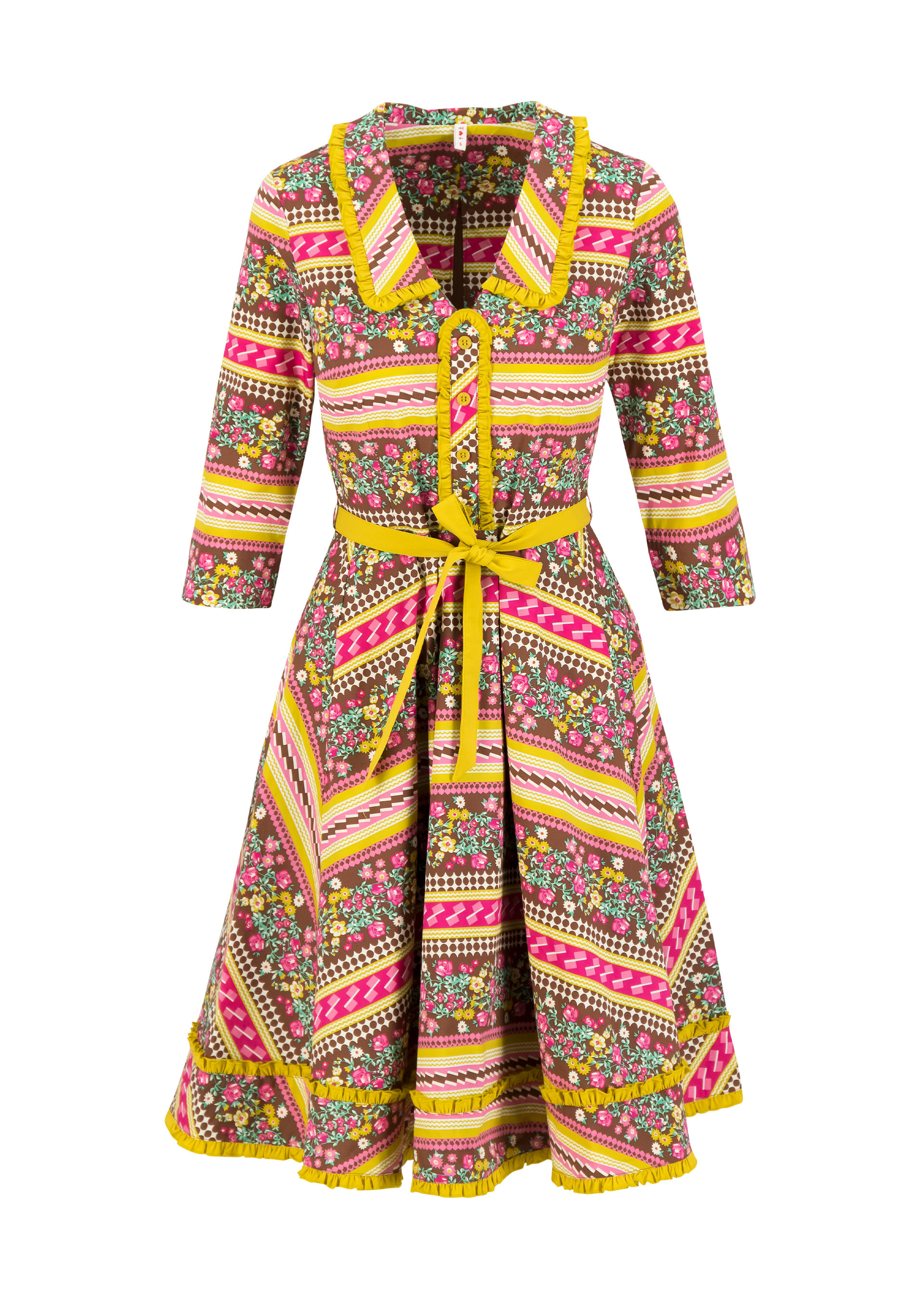 Blusenkleid hello mary rose, garden glory, Kleider, Braun