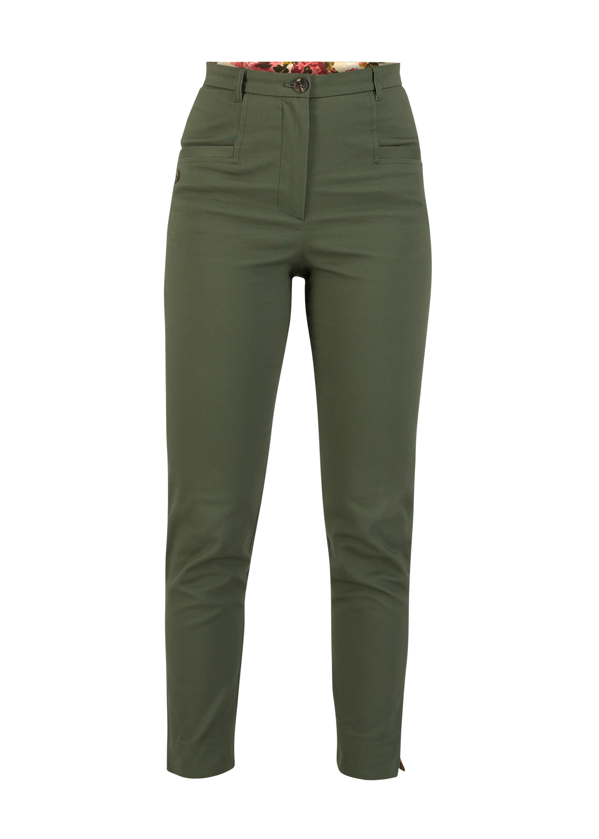 High-Waist-Hose rotk&auml;ppchen pants, green forest, Hosen, Gr&uuml;n