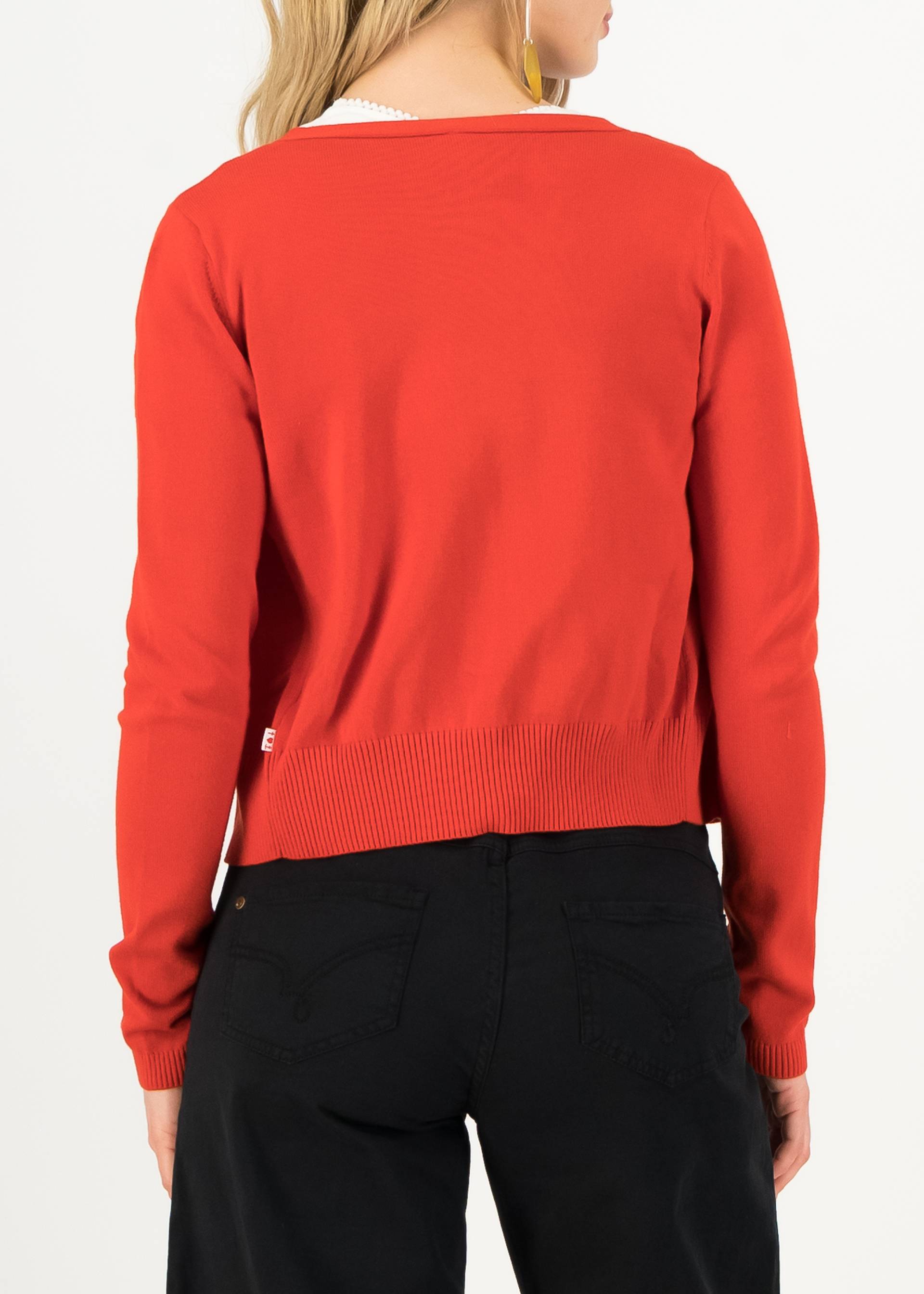 Cardigan save the world, red solid, Cardigans, Rot