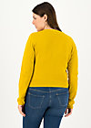 Cardigan save the world, yellow solid, Strickpullover & Cardigans, Gelb