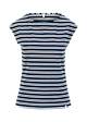 Top Boxy Babe, caravan stripes blue, Shirts, Blau