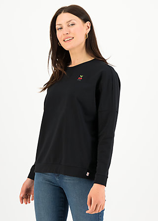 Sweatshirt Boxy Sweater, black cherry, Sweatshirts & Hoodies, Schwarz