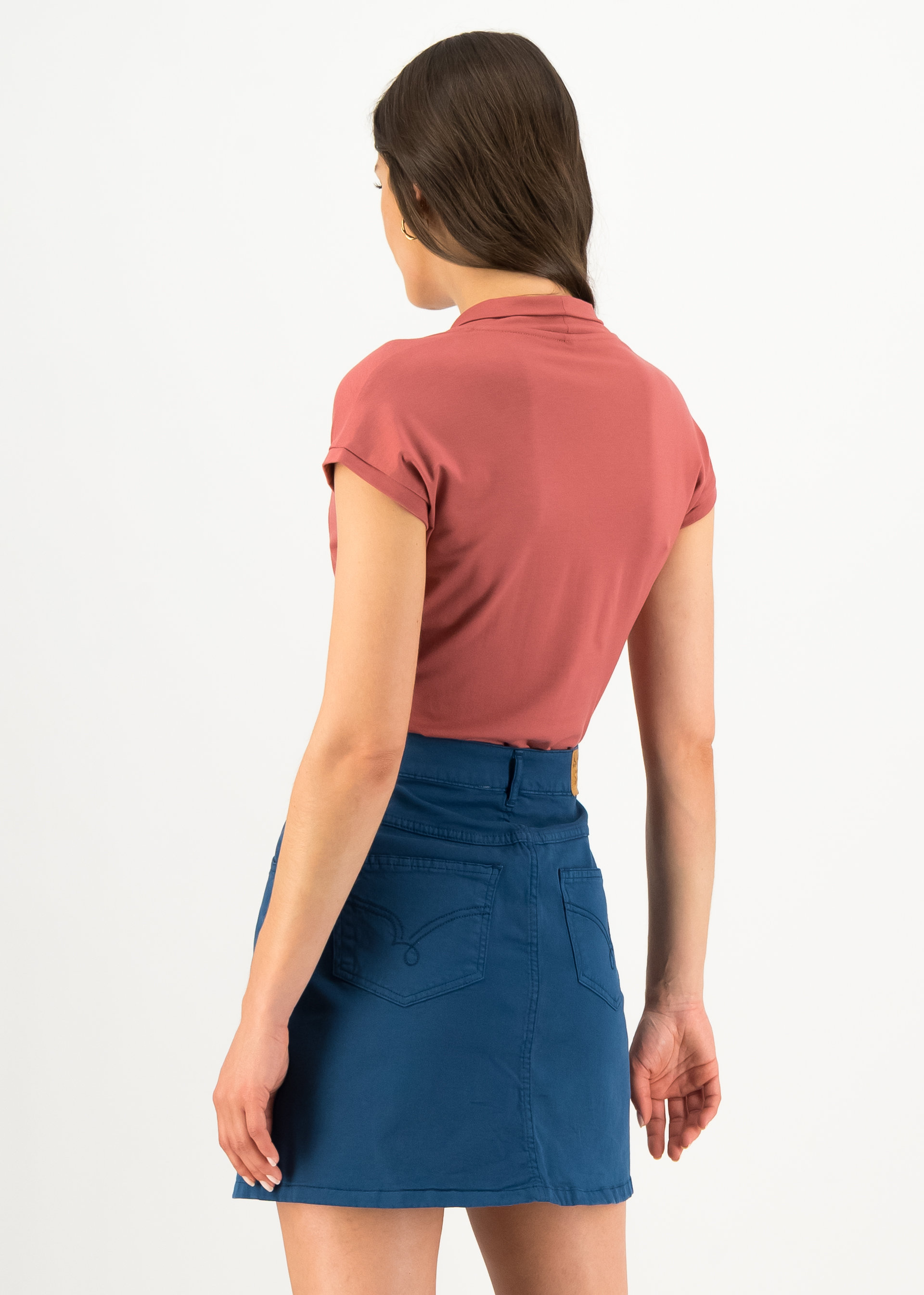 Minirock High Waist Yoke, wild sea blue, R&ouml;cke, Blau