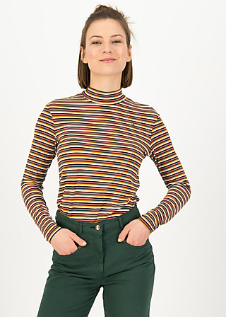 Longsleeve lonely lips turtle , all colour stripes, Shirts, Rosa