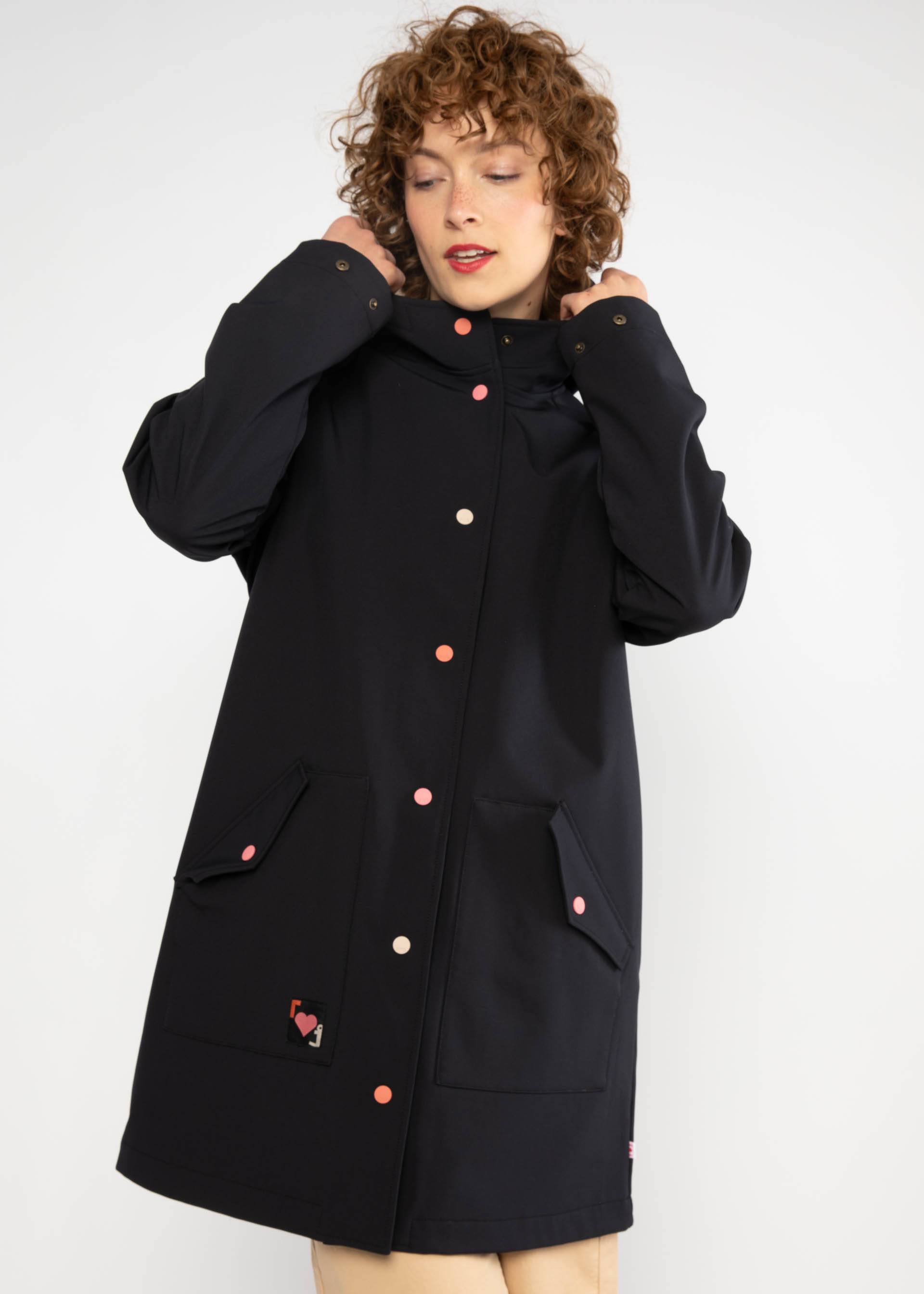 Übergangsjacke Softfriese, leo dots black, Jacken & Mäntel, Schwarz