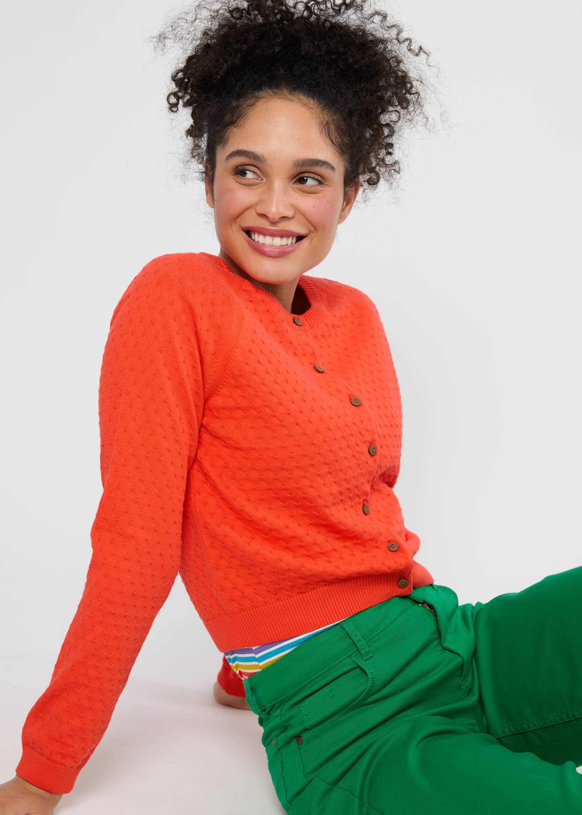 Cardigan Sweet Knit, I am worth it red, Cardigans, Rot