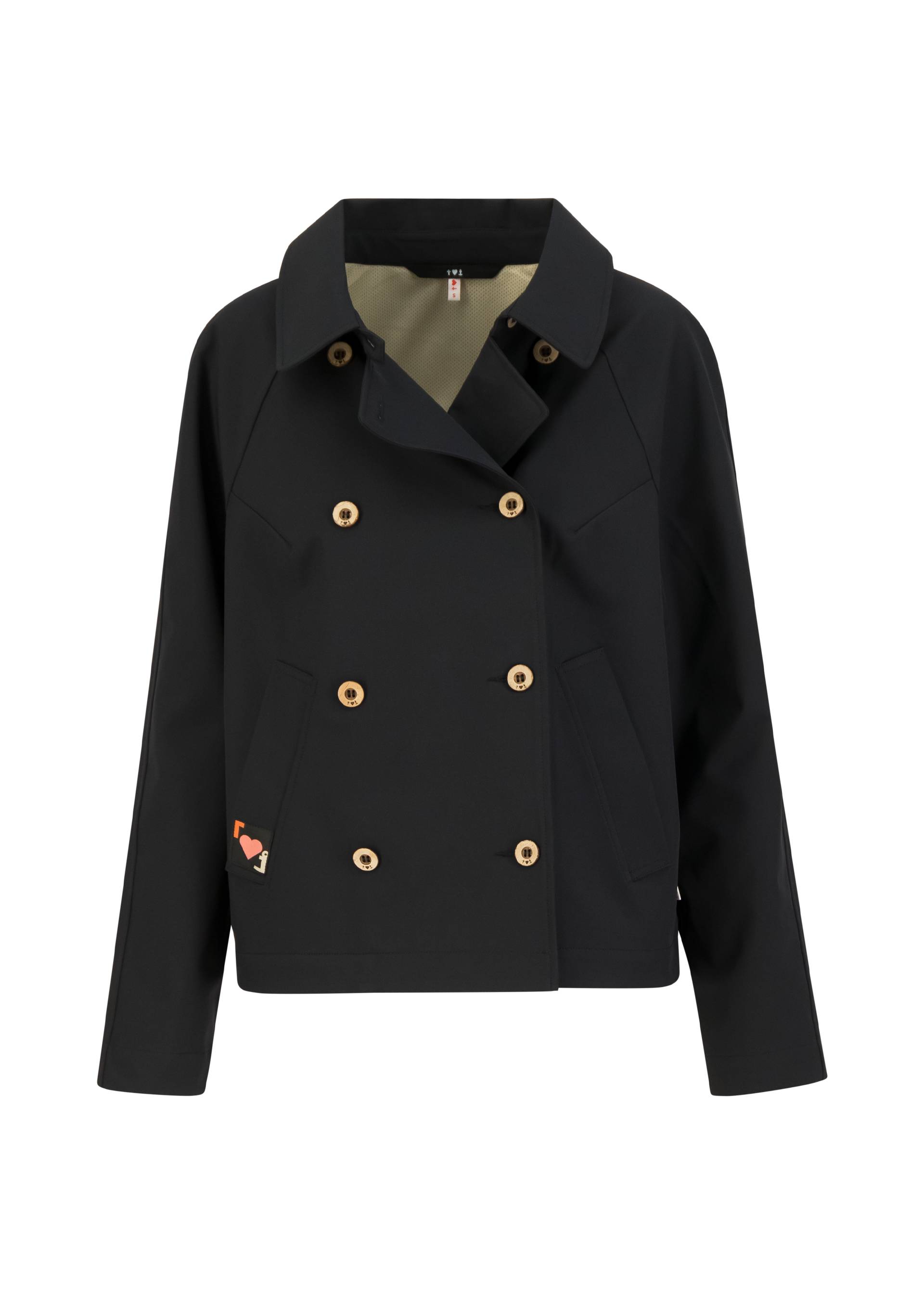 Soft Shell Jacket Tiny Trench, leo dots black, Jackets & Coats, Black