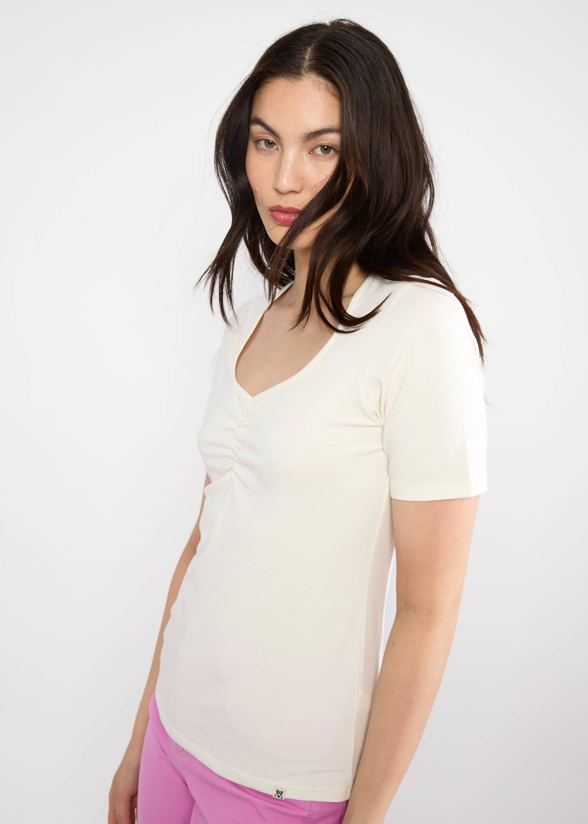 T-Shirt Balconnet Féminin, fluffy cotton white, Shirts, Weiß