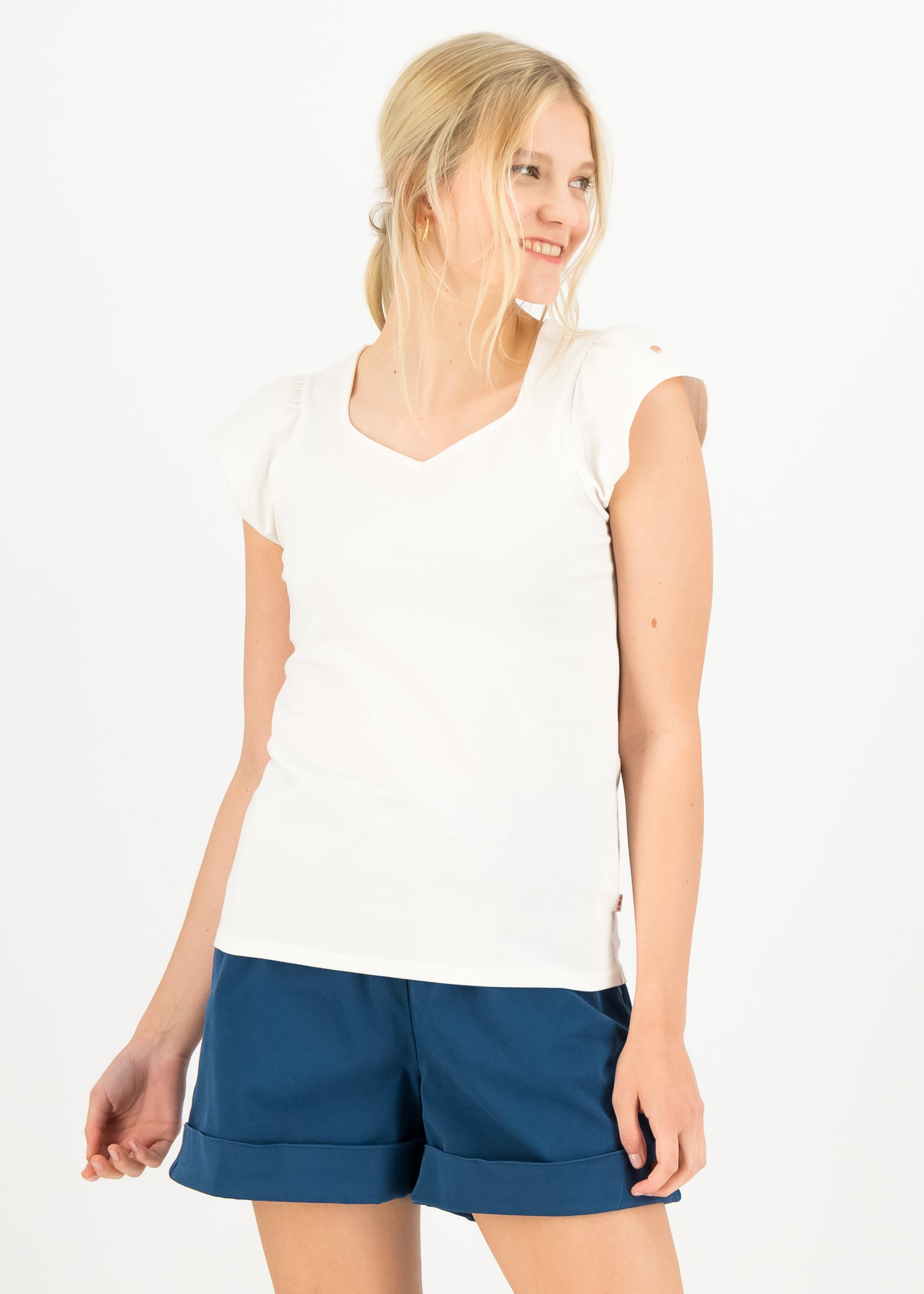 Shirt Charming V Neck, creamy camellia, Shirts, Wei&szlig;