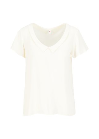 Summer blouse Feed the Birds, white lily, Blouses & Tunics, White