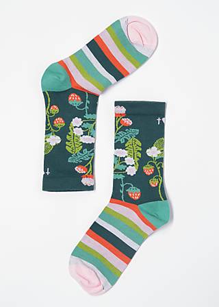 Cotton socks Sensational Steps, summer meadow socks, Socks, Green