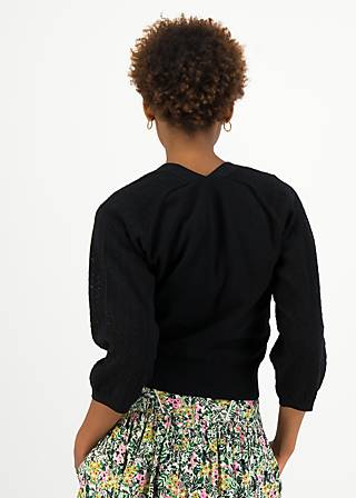 Cardigan Warm up Wrap, noir heart dots, Cardigans, Schwarz