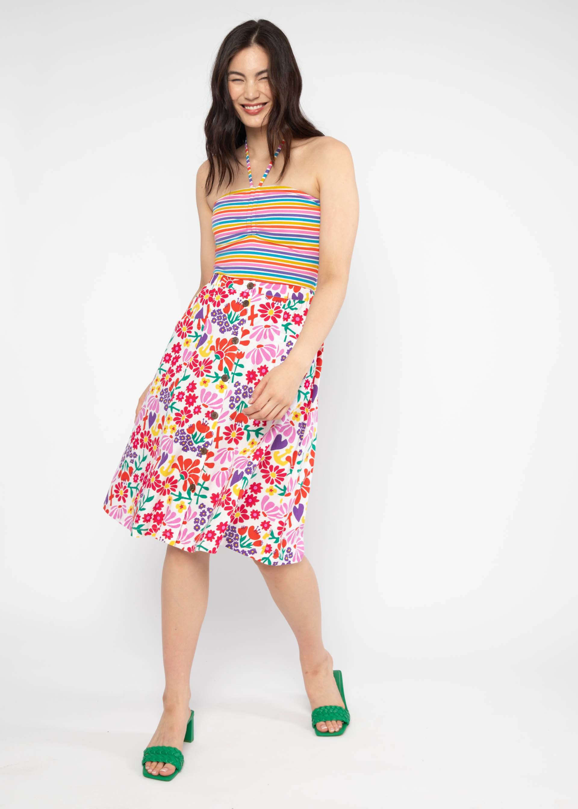 Sommerrock Clockwork Vintage, flower market, Röcke, Weiß