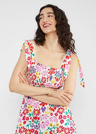 Midikleid Flowerchild, flower market, Kleider, Weiß