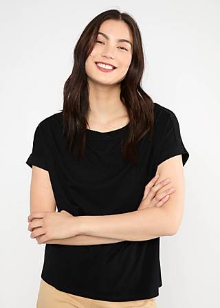 T-Shirt Flowgirl, soot black, Shirts, Schwarz