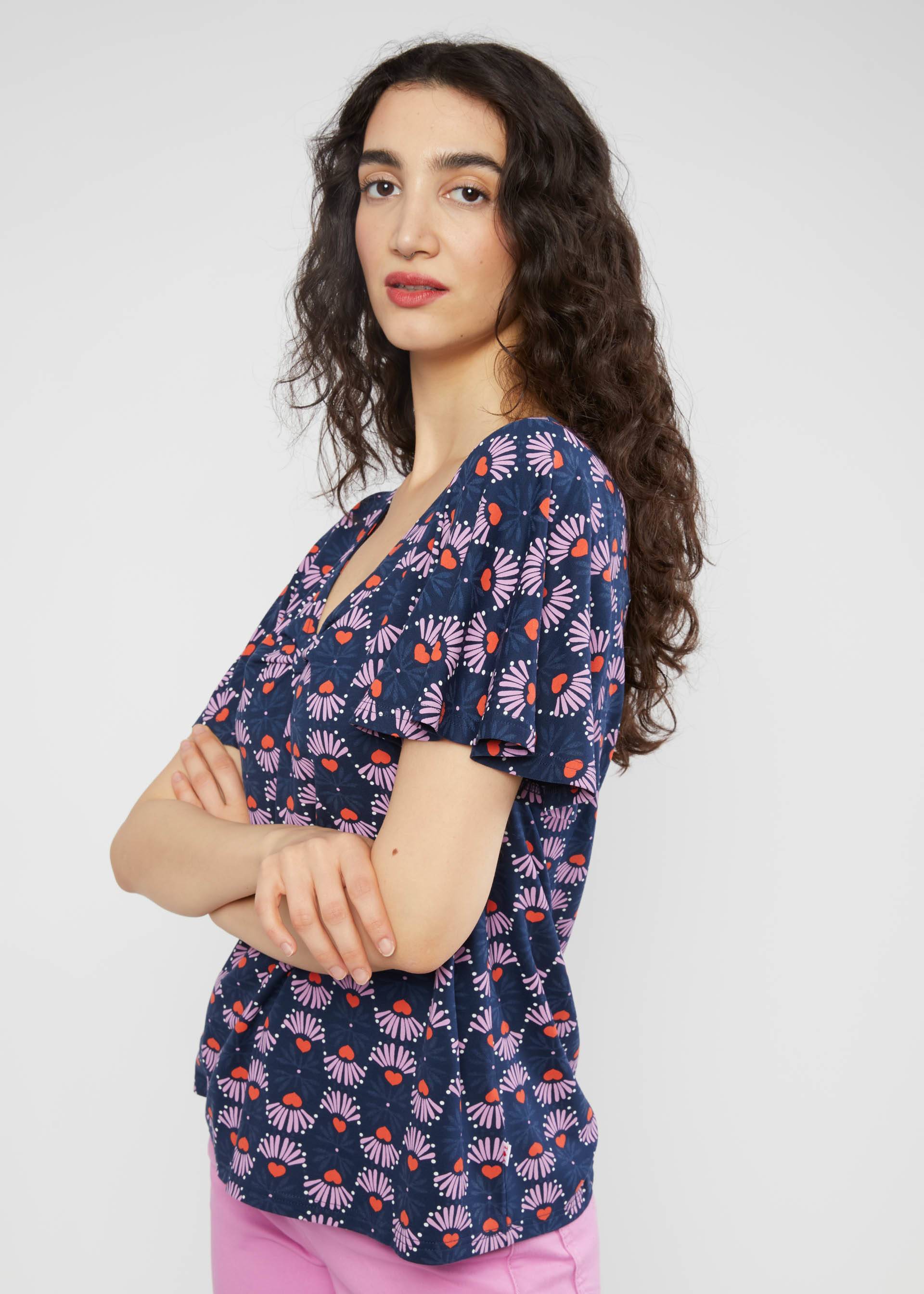 Top Graceful Belle Air, romantic equinox flower, Tops, Blue