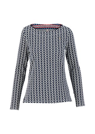 Longsleeve h&uuml;pfeherz, blue zig zag, Shirts, Blau