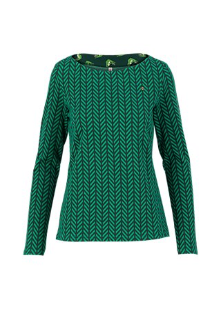 Longsleeve h&uuml;pfeherz, green zig zag, Shirts, Gr&uuml;n